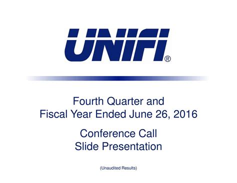 Unifi: Fiscal Q4 Earnings Snapshot